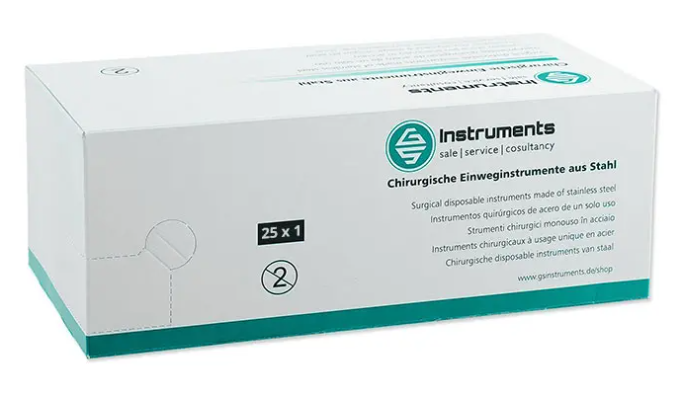 Ohr-Pinzette anatomisch kniegebogen 190 mm, steril